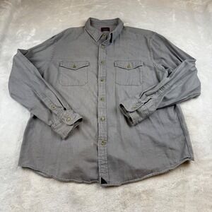 UNTUCKit Mens‎ XX-Large Button Up Shirt Nero Grigio Gray Casual Long Sleeve